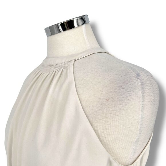 Wilfred Aritzia Patrice Halter Cut Out Tie Back Crop Top Ivory Size Small - Picture 3 of 12